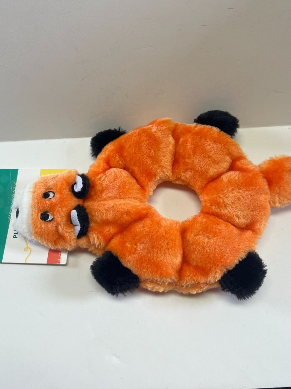 ZippyPaws Loopy Fox Plush Dog Toy 6 Squeakers No Stuffing Squeaky Ring ZP997